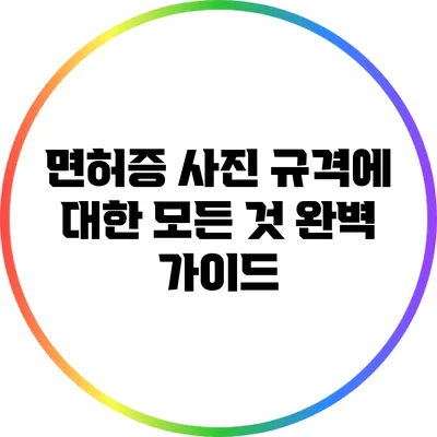 면허증 사진 규격에 대한 모든 것: 완벽 가이드