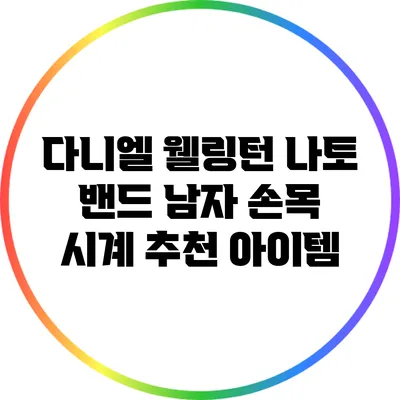 다니엘 웰링턴 나토 밴드 남자 손목 시계 추천 아이템