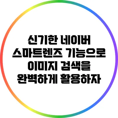 신기한 네이버 스마트렌즈 기능으로 이미지 검색을 완벽하게 활용하자
