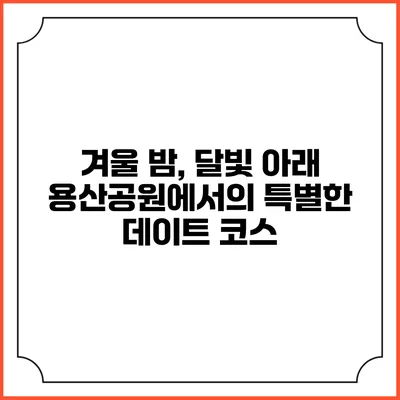 겨울 밤, 달빛 아래 용산공원에서의 특별한 데이트 코스