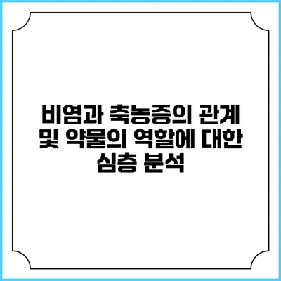 비염과 축농증의 관계 및 약물의 역할에 대한 심층 분석