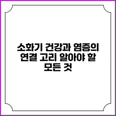 소화기 건강과 염증의 연결 고리: 알아야 할 모든 것