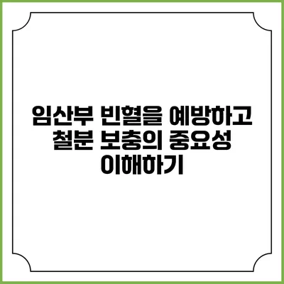 임산부 빈혈을 예방하고 철분 보충의 중요성 이해하기