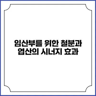 임산부를 위한 철분과 엽산의 시너지 효과