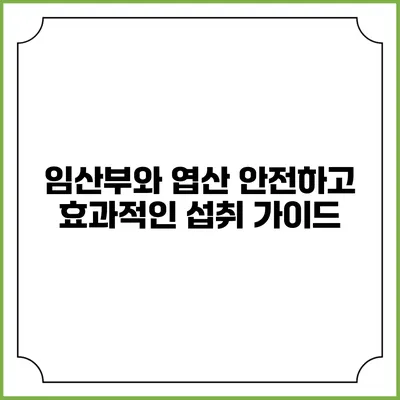 임산부와 엽산: 안전하고 효과적인 섭취 가이드