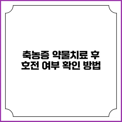 축농증 약물치료 후 호전 여부 확인 방법