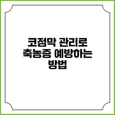 코점막 관리로 축농증 예방하는 방법