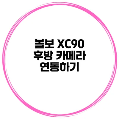 볼보 XC90 후방 카메라 연동하기