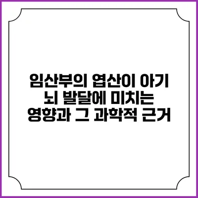 임산부의 엽산이 아기 뇌 발달에 미치는 영향과 그 과학적 근거