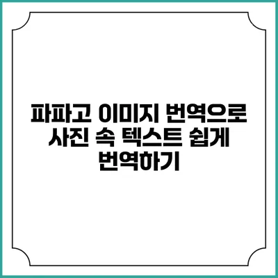 파파고 이미지 번역으로 사진 속 텍스트 쉽게 번역하기